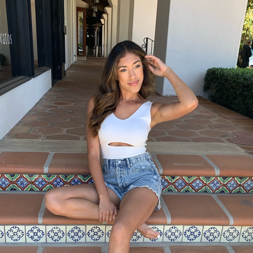 Worn ONCE. Cream tank top